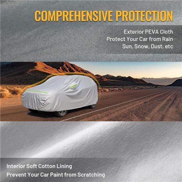 Car Cover Waterproof - All Weather for Automobiles 6 Layers Heavy - Picture 3 of 7